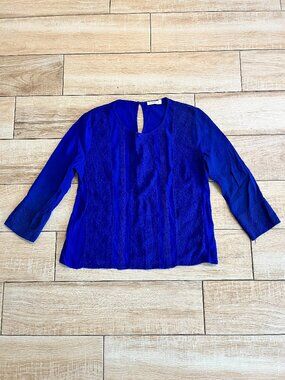 Womens Meadow Rue Navy Blue Blouse - XS